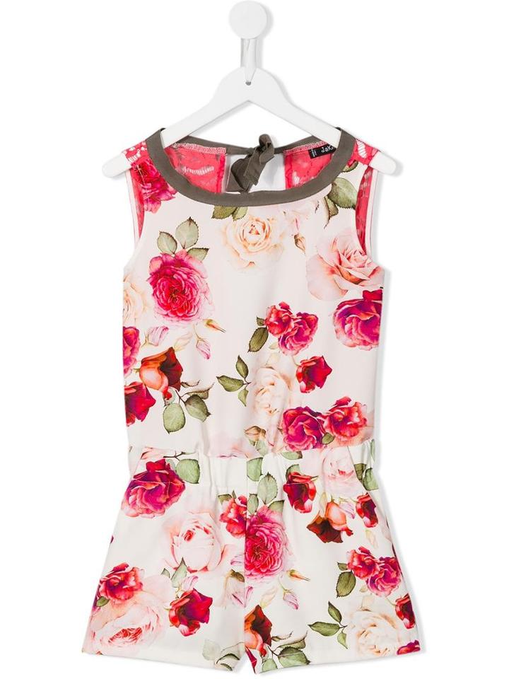 Monnalisa Jakioo Floral Print Playsuit, Girl's, Size: 9 Yrs