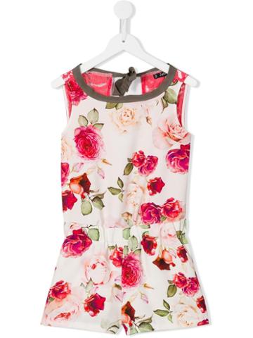 Monnalisa Jakioo Floral Print Playsuit, Girl's, Size: 9 Yrs