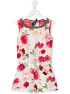 Monnalisa Jakioo Floral Print Playsuit, Girl's, Size: 9 Yrs