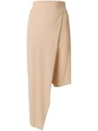 Lost & Found Ria Dunn Asymmetric Fitted Skirt - Nude & Neutrals