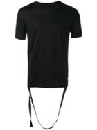 Les Hommes Strap Detail T-shirt, Men's, Size: Xl, Black, Cotton