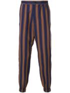 Etro Striped Tapered Trousers - Blue