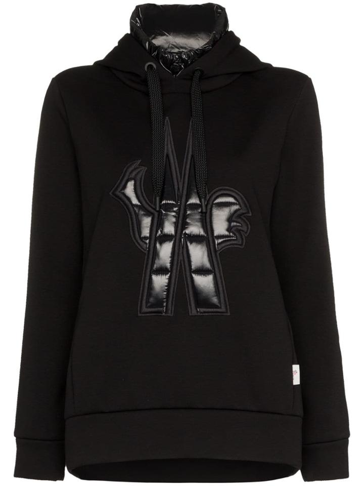 Moncler Grenoble Maglia Neck Insert Hooded Jumper - Black