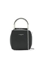 Lancaster Metallic Handle Tote - Black