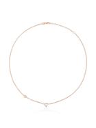 Shay 18k Rose Gold Diamond Heart Necklace - Metallic