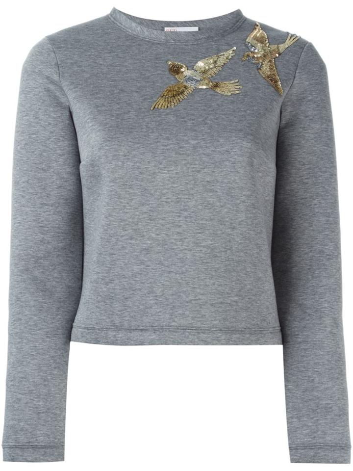 Red Valentino Sequin Bird Detail Sweatshirt