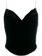 Magda Butrym Velvet Corset Top - Black