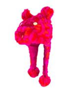 Versace Jeans Couture Faux-fur Logo Animal Hat - Red