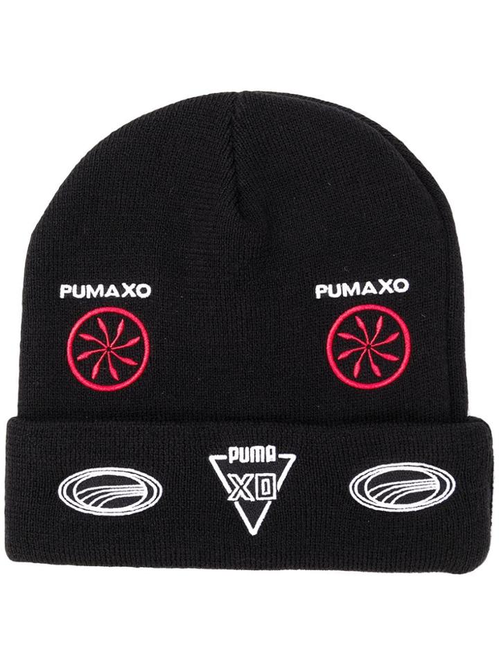 Puma Folded Beanie With Patches - Black