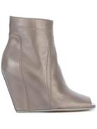Rick Owens Open Toe Ankle Boots - Grey