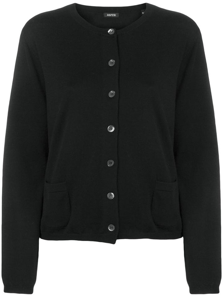 Aspesi Wool Cardigan - Black