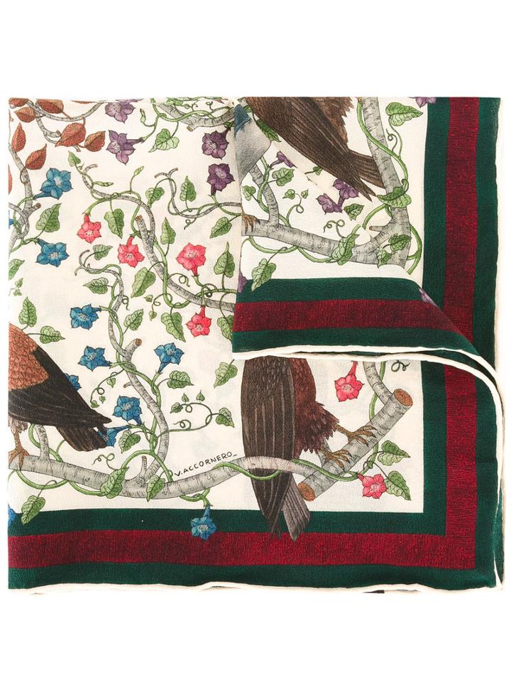 Gucci Rapaci Pocket Square, Men's, Nude/neutrals, Silk
