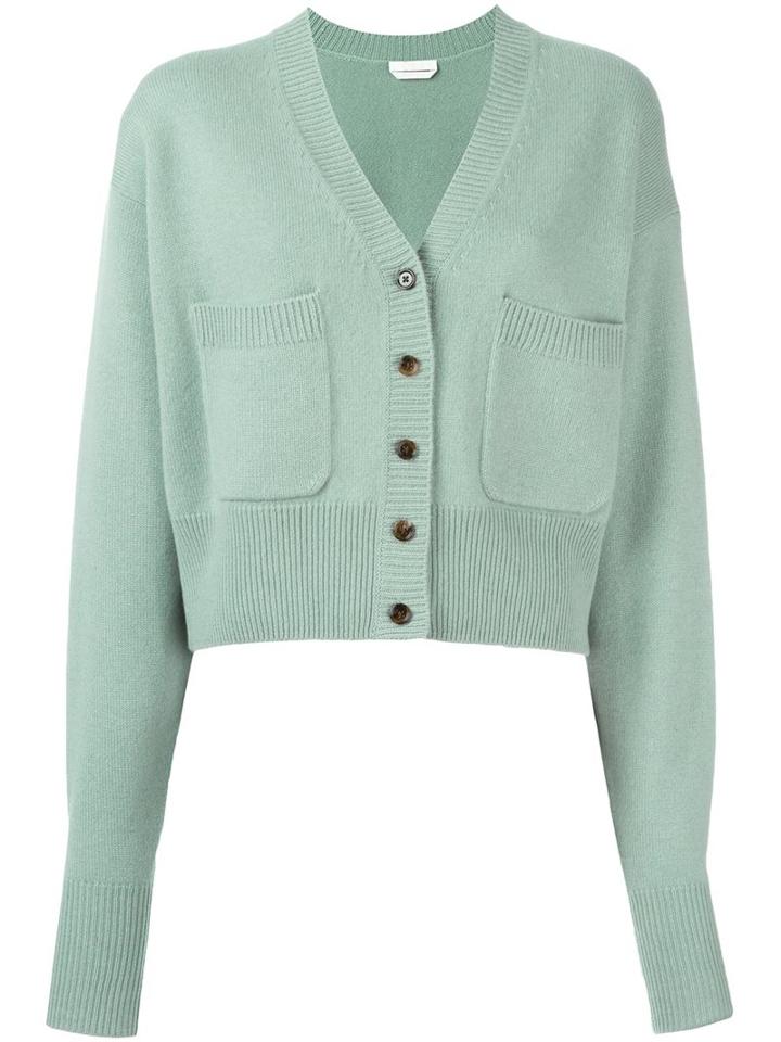 Chloé Cropped Cardigan, Women's, Size: Xl, Blue, Cashmere