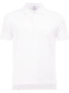 Thom Browne Perforated Polo Shirt, Men's, Size: 4, White, Cotton