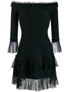 Jonathan Simkhai Off-shoulder Tulle Detail Dress - Black