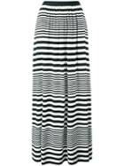 I'm Isola Marras - Striped Maxi Skirt - Women - Spandex/elastane/viscose - L, Women's, Black, Spandex/elastane/viscose