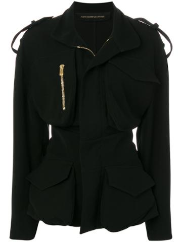 Alexandre Vauthier Zip Detail Cinched Waist Jacket - Black