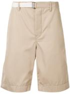 Sacai Belted Cargo Shorts - Brown