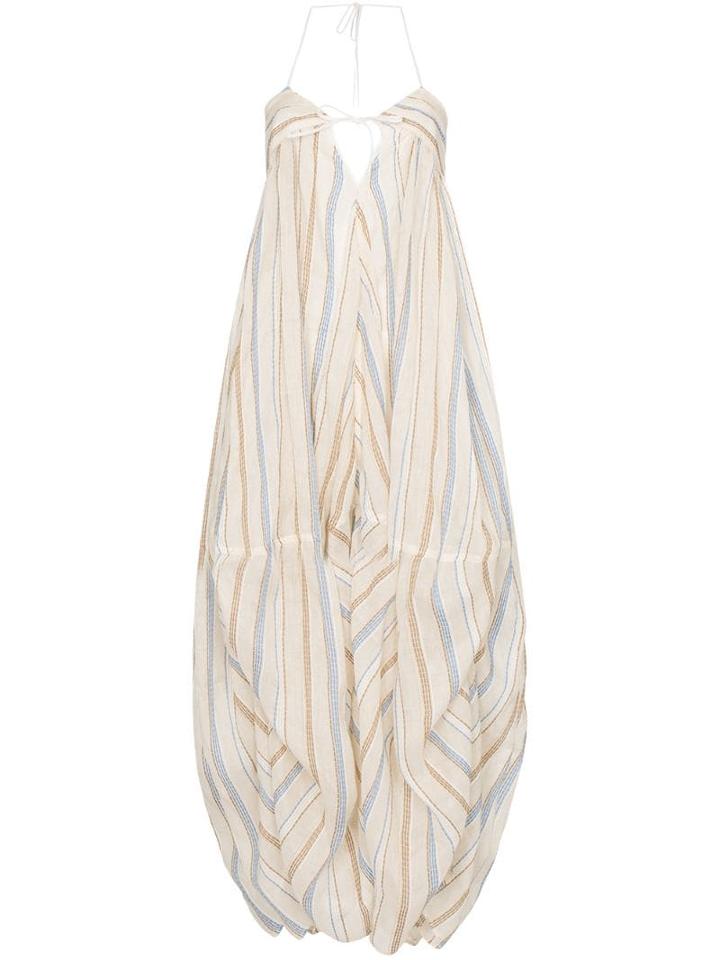 Jacquemus Striped Oversized Dress - Neutrals