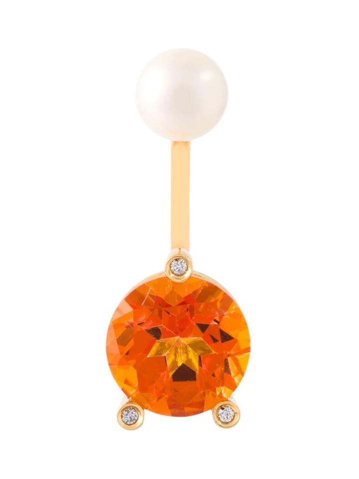 Delfina Delettrez 'magic Triangle Piercing' Diamond Earring - Yellow &