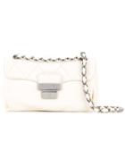 Chanel Vintage Chanel Double Chain Shoulder Bag - White