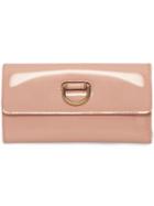 Burberry D-ring Patent Leather Continental Wallet - Pink & Purple