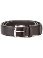 Loro Piana Rectangular Bluckle Belt, Men's, Size: 105, Brown, Calf Leather