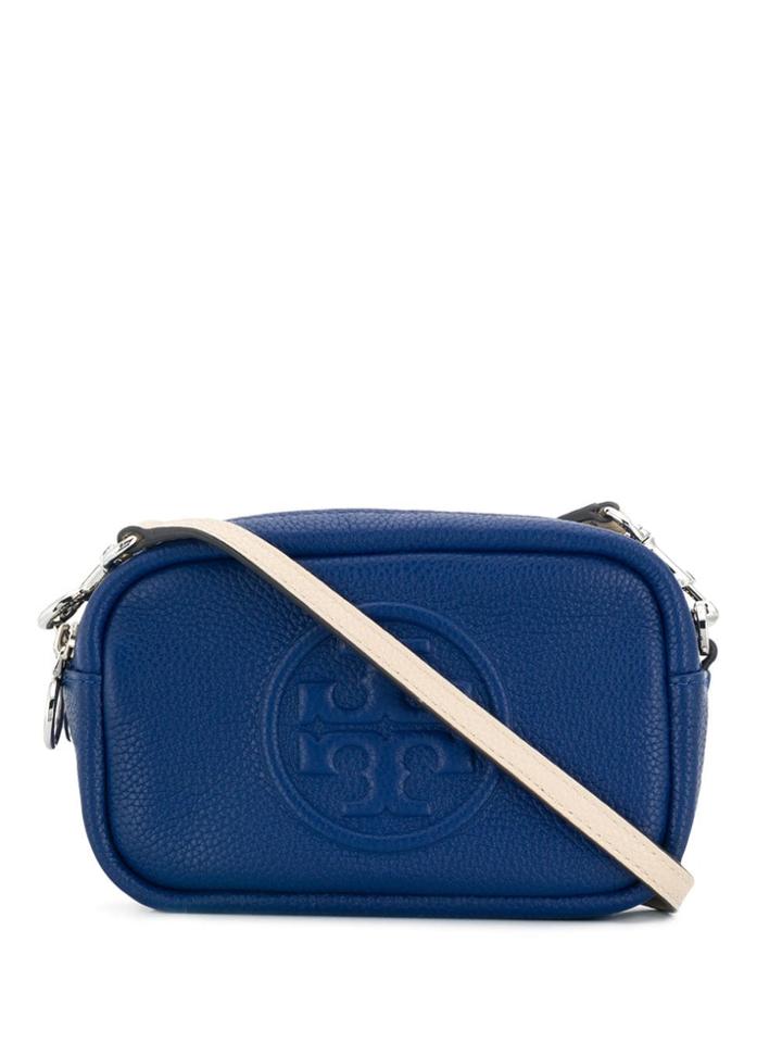 Tory Burch Logo Embossed Camera Bag - Blue