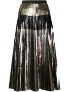 Proenza Schouler Pleated A-line Skirt, Women's, Size: 6, Black, Acetate/polyester