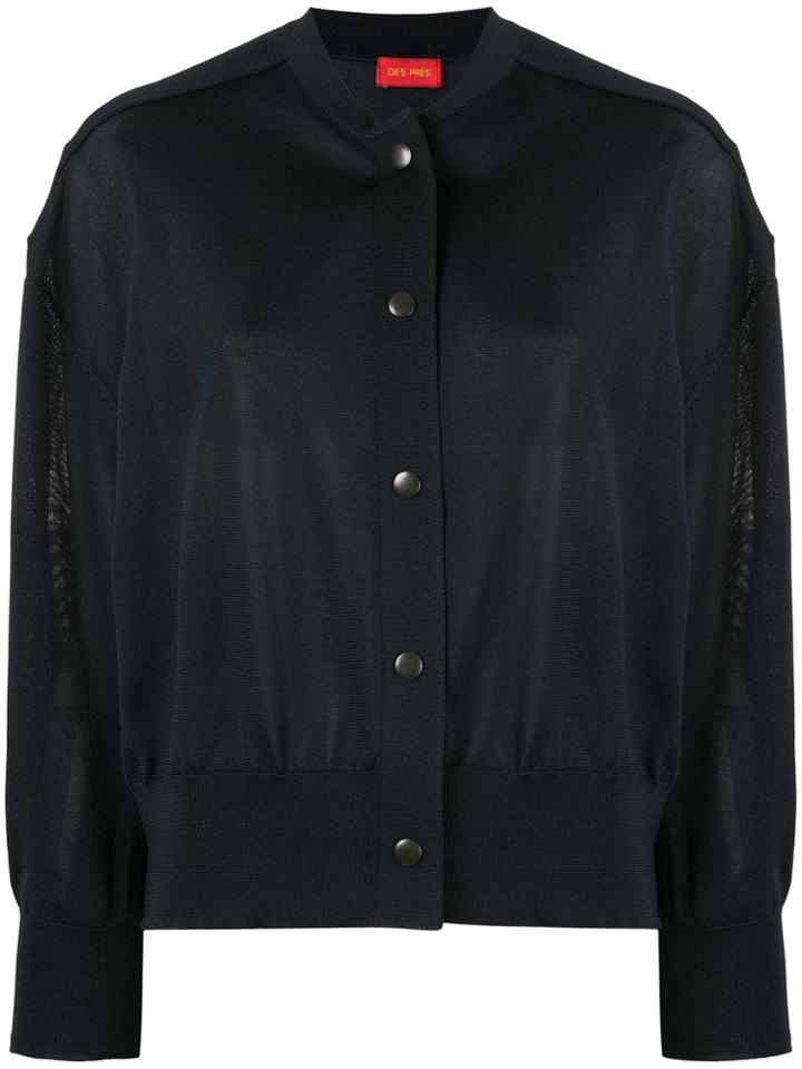 Des Prés Snap Button Cardigan - Blue