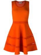 Carven - Flared Dress - Women - Polyester/spandex/elastane - Xs, Yellow/orange, Polyester/spandex/elastane