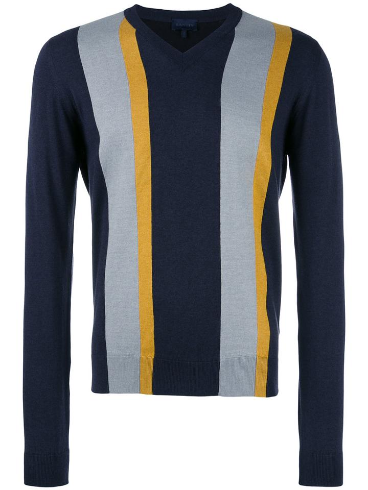 Lanvin Striped Jumper, Men's, Size: Small, Yellow, Cotton/merino