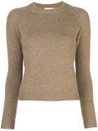Alexandra Golovanoff Mila Cropped Sweater - Brown
