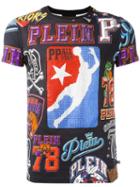 Philipp Plein Printed T-shirt, Men's, Size: Xs, Black, Cotton/crystal
