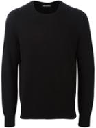 Neil Barrett Crew Neck Jumper, Men's, Size: Small, Black, Cashmere/wool