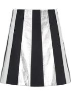 Miu Miu Suede And Laminated Nappa Leather Skirt - Black