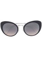 Miu Miu Eyewear Cat-eye Frame Sunglasses - Black