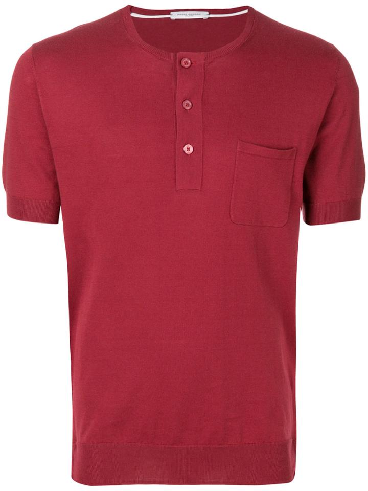Paolo Pecora Short Sleeve Polo Shirt - Red