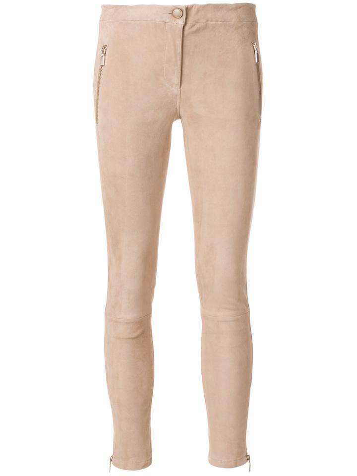Arma Zip Pocket Skinny Trousers - Nude & Neutrals