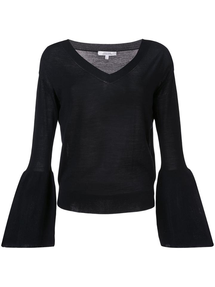 Dorothee Schumacher Bell Sleeve V-neck Sweater - Black