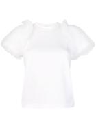 Comme Des Garçons Noir Kei Ninomiya Puff Sleeve T-shirt - White