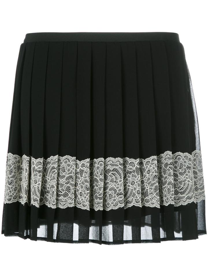 Red Valentino Embellished Crepe Mini Skirt, Women's, Size: 38, Black, Polyester
