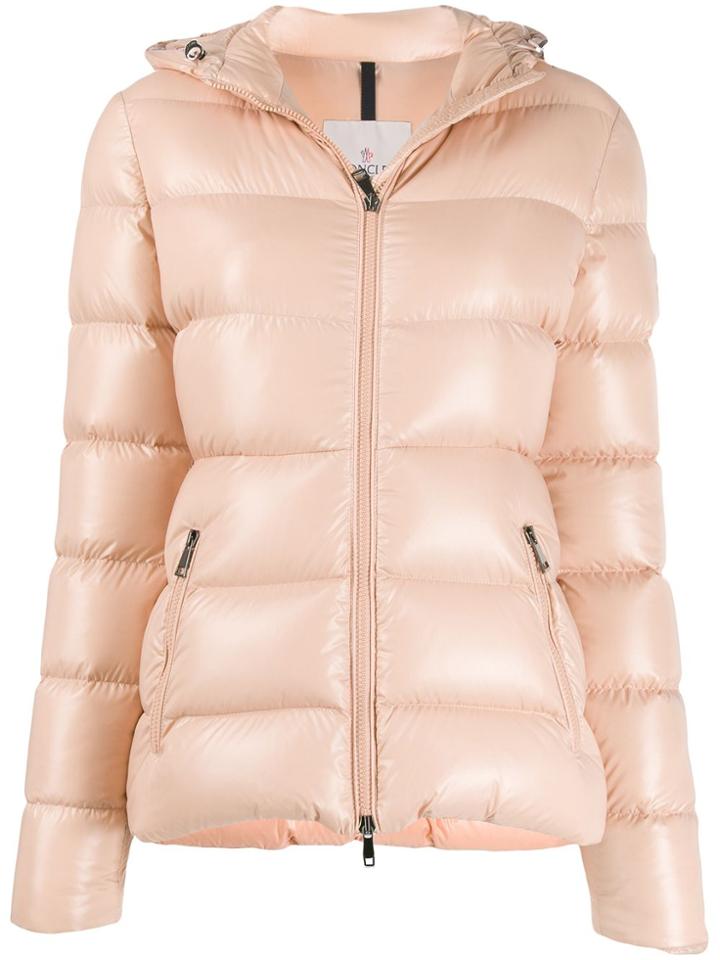 Moncler Zip-front Puffer Jacket - Pink