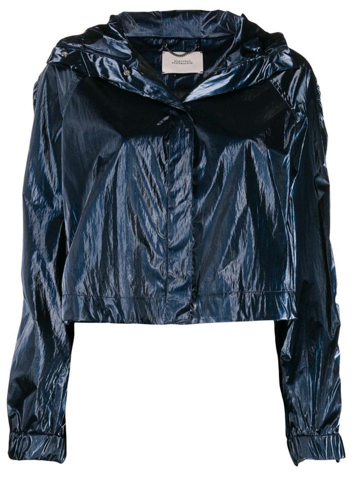 Dorothee Schumacher Cropped Metallic Jacket - Blue