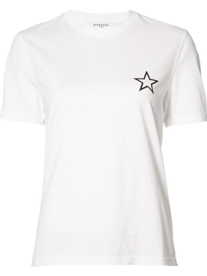 Givenchy Star Print T-shirt, Women's, Size: Small, White, Cotton