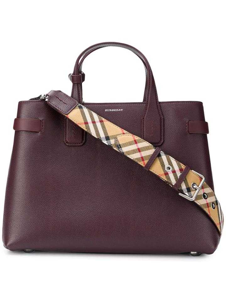 Burberry Banner Tote - Red