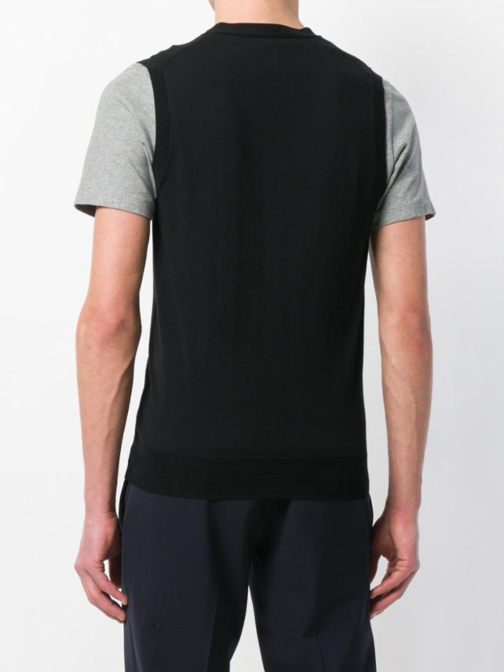 Paolo Pecora V-neck Waistcoat - Black
