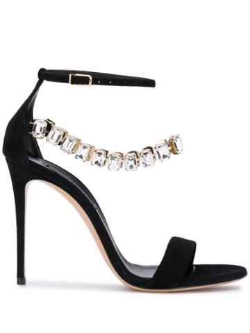 Casadei Julia Lily Rose Sandals - Black