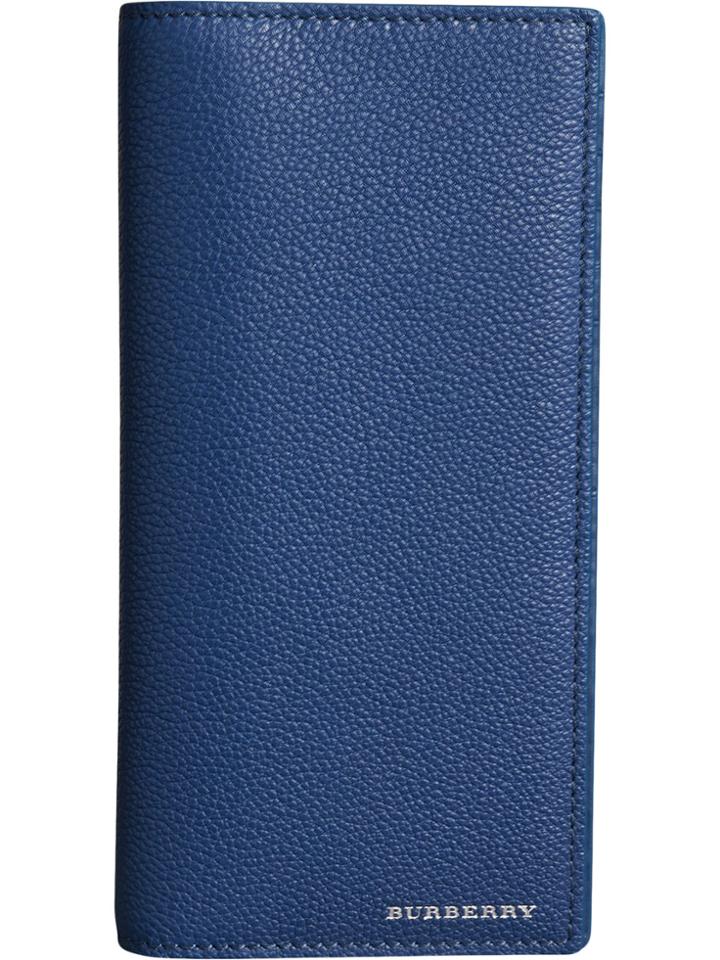Burberry Grainy Leather Continental Wallet - Blue