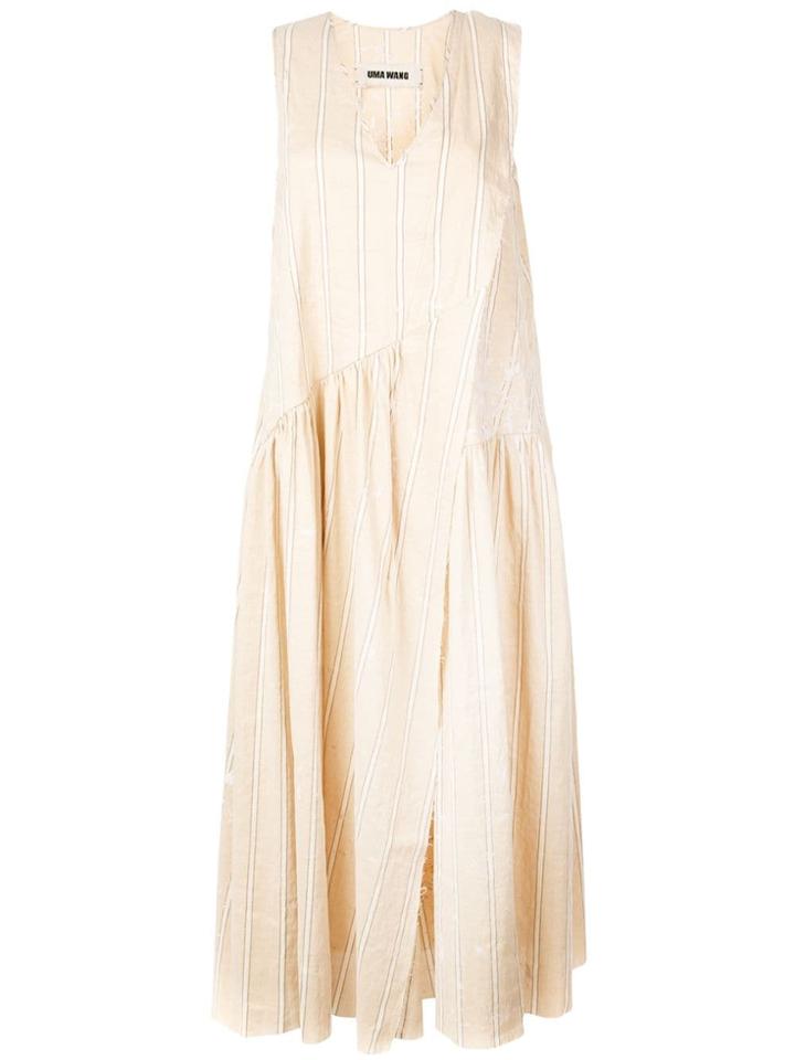 Uma Wang Striped Day Dress - Neutrals